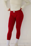 Essential leggings in Cherry