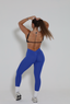 V-Back leggings in Blue