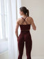 Core Crop Tank in Burgundy
