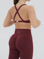Core Twist Bra in Burgundy