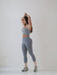 Core Crop Tank in Granite